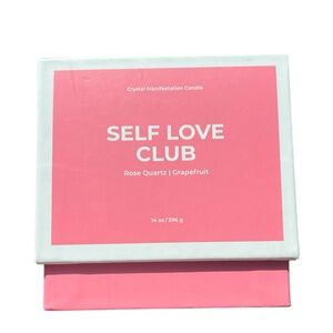 Crystal Manifestation Candle 14 oz “Self Love Club”